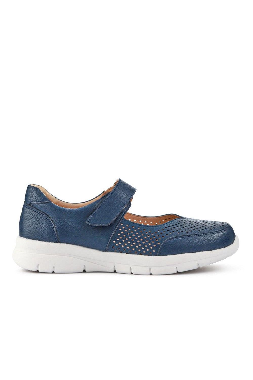 Pavers Wide Fit Chunky Leather Mary Janes