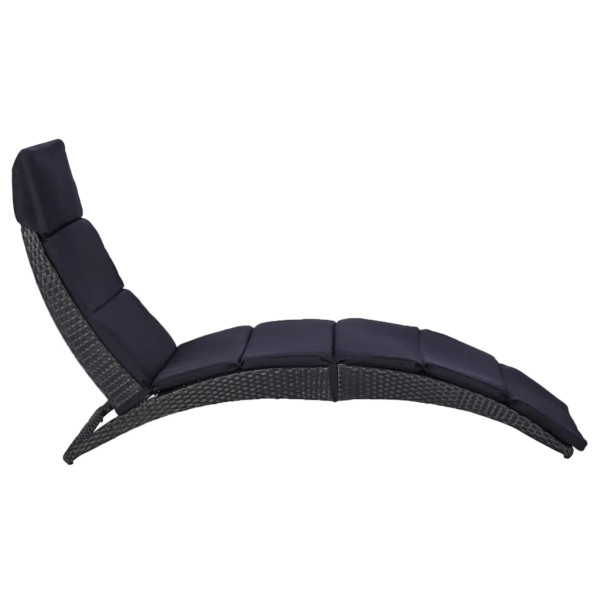Leżak SzaryTechnorattan vidaXL