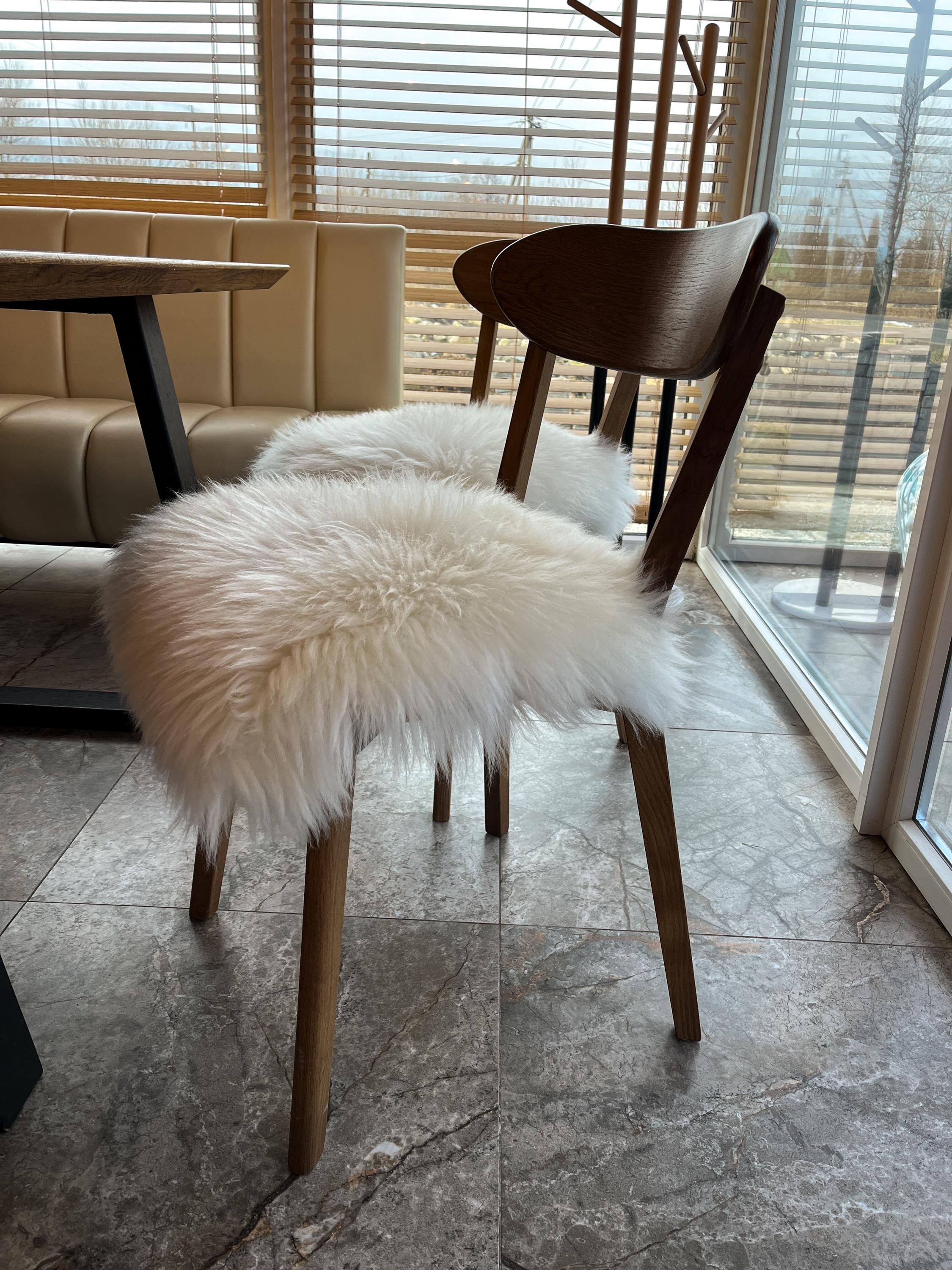 Sheepskin Chair Pad: Soft Wool Seat Cushion (16x16 inches)