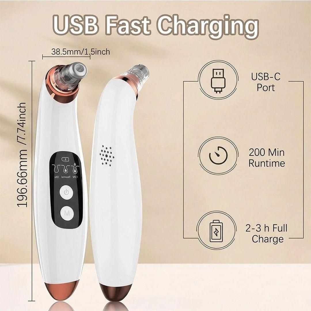 FLAVORA Electric Facial Blackhead Remover Vacuum