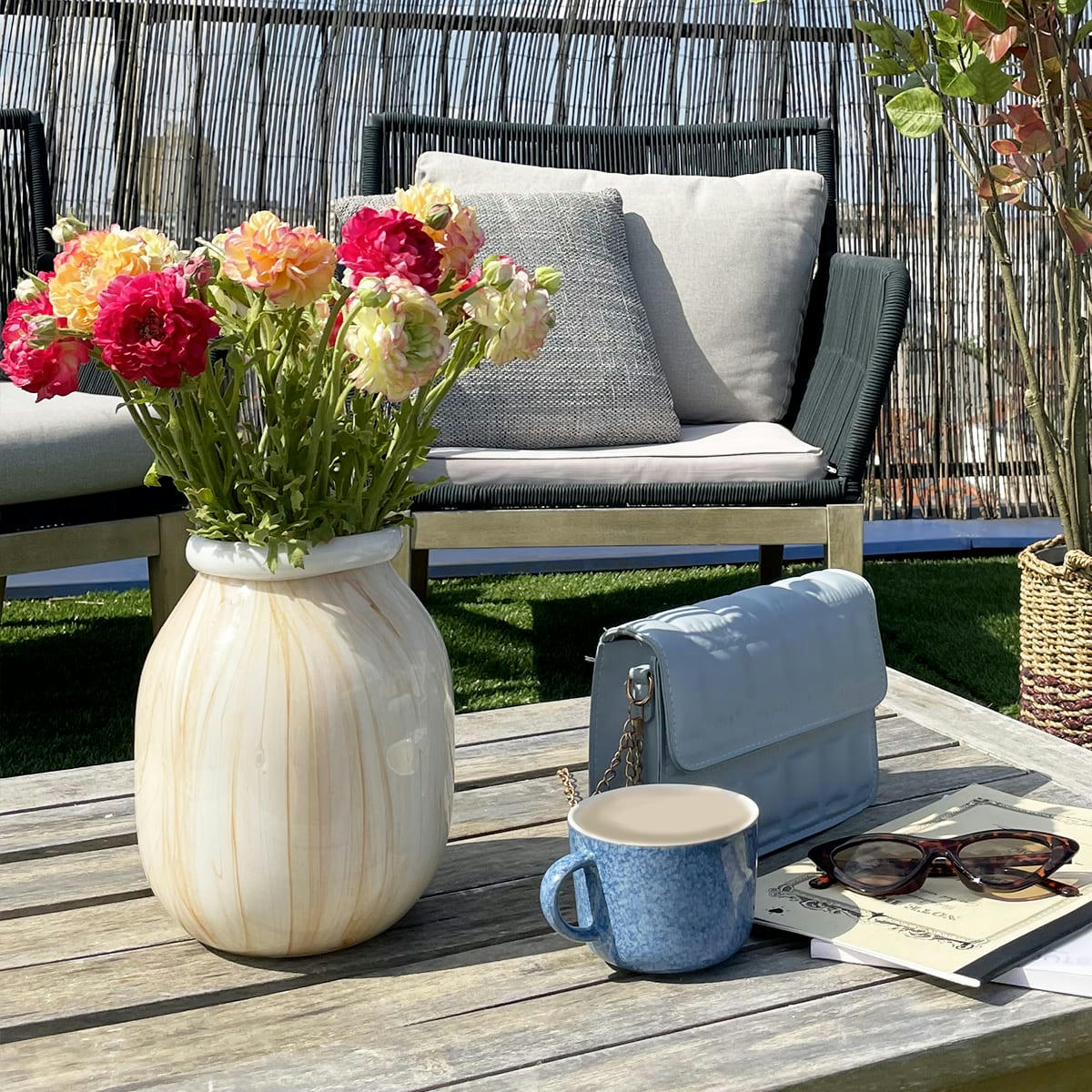 JARDIN - Pivoine artificielle Jardin H85cm