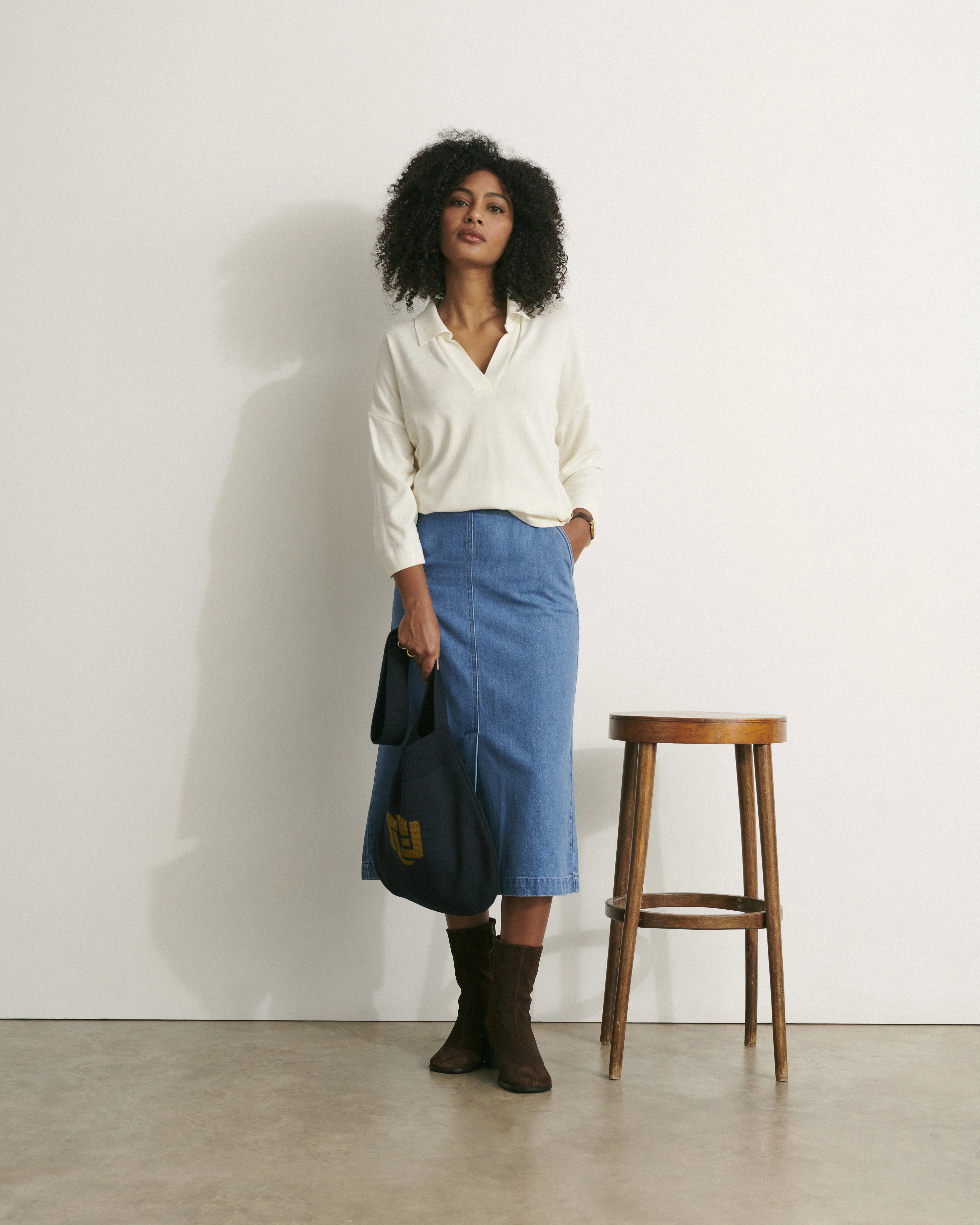 Jupe longueur midi JALMA11/11226/301
