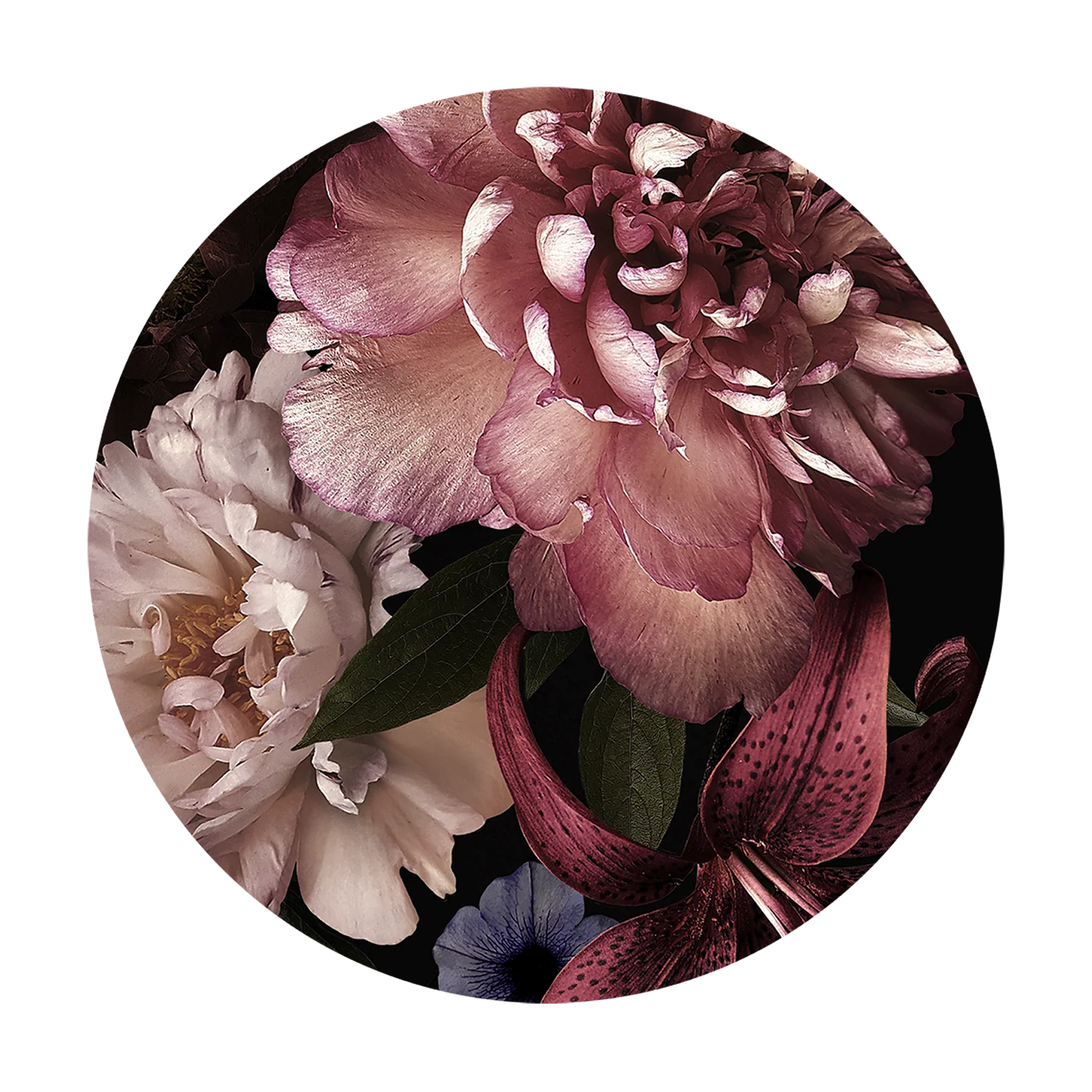 Tableau en verre ROSALIA coloris bordeaux