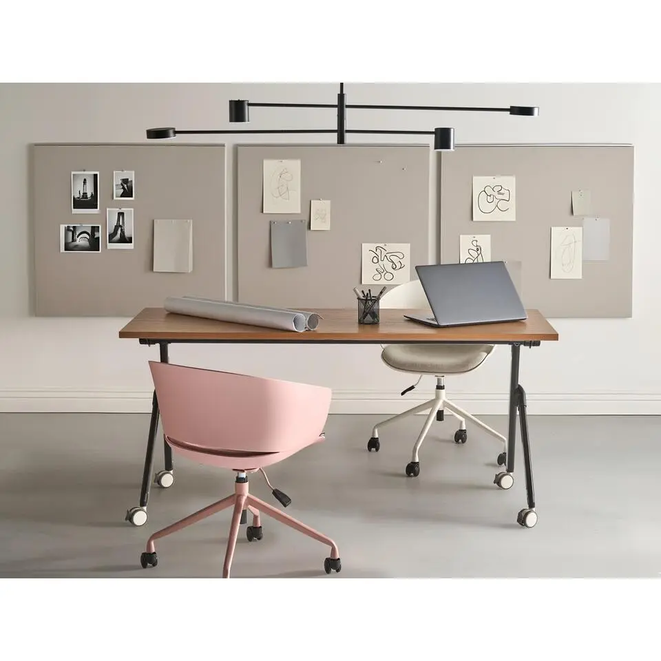 BENDI - Bureau inklapbaar - Bruin/Zwart - 160 x 60 cm - MFC