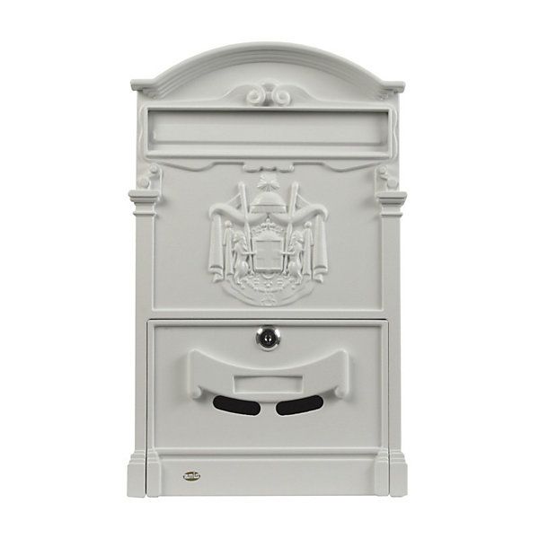 AMIG - Boîte aux lettres4 - 400 x 240 x 80 mm - Aluminium - Blanc