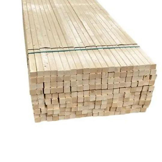 Pack de 6 lattes en pin sylvestre 45x45x1800 mm