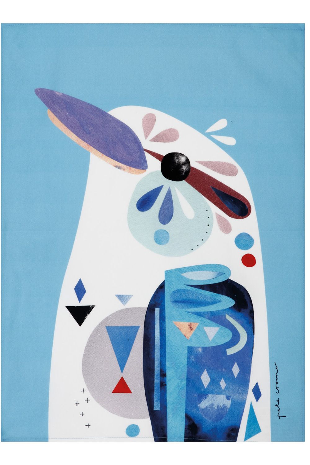 Maxwell & Williams Pete Cromer Kookaburra Print 100% Cotton Tea Towel