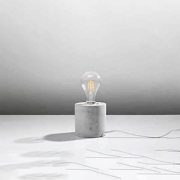 Lampes à poser - Lampe de table en Béton - POLARISYS 90973 - Gris - IP20 - Max 15W LED - E27 - Style Industriel