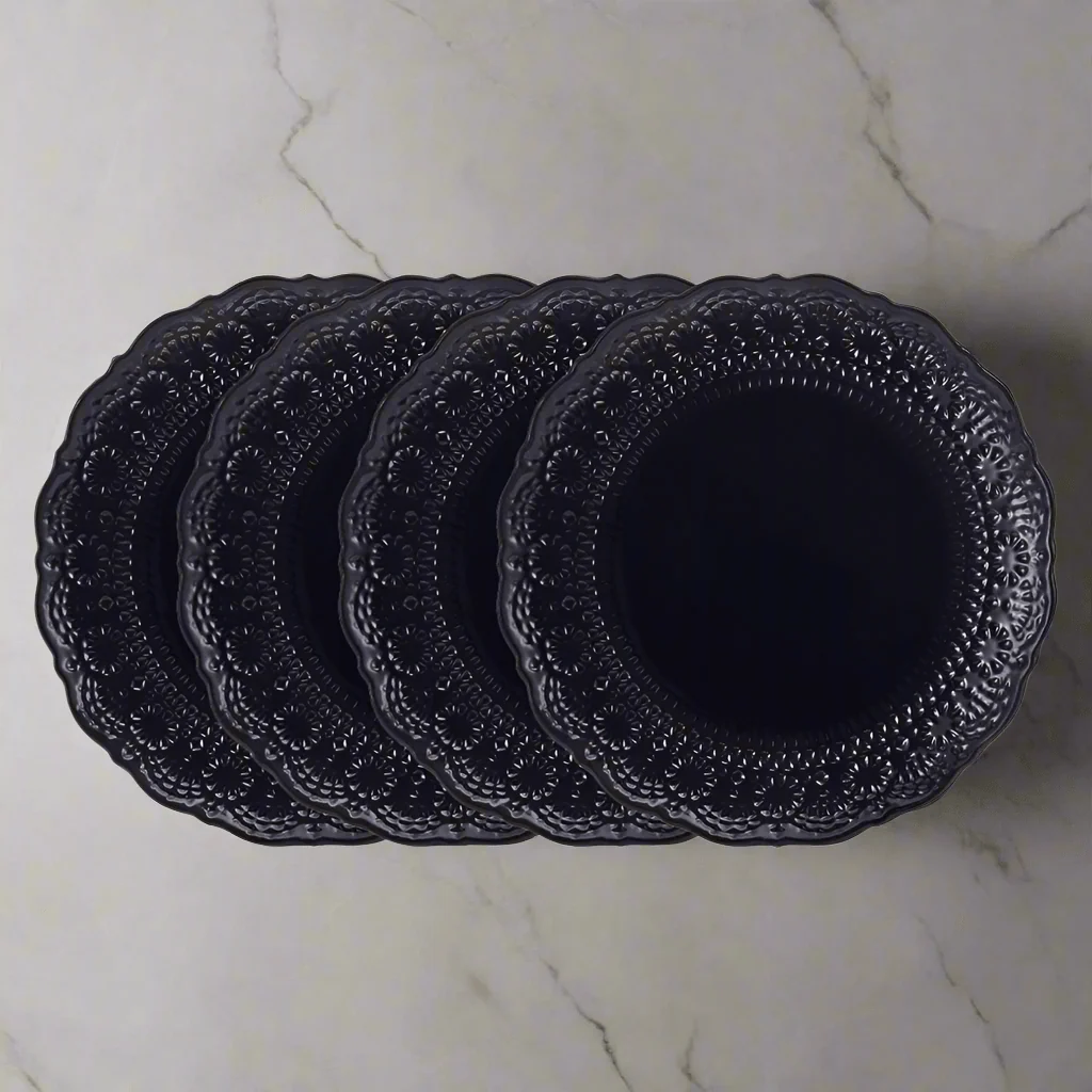 Chateau Midnight Set of 4 Dinner Plates