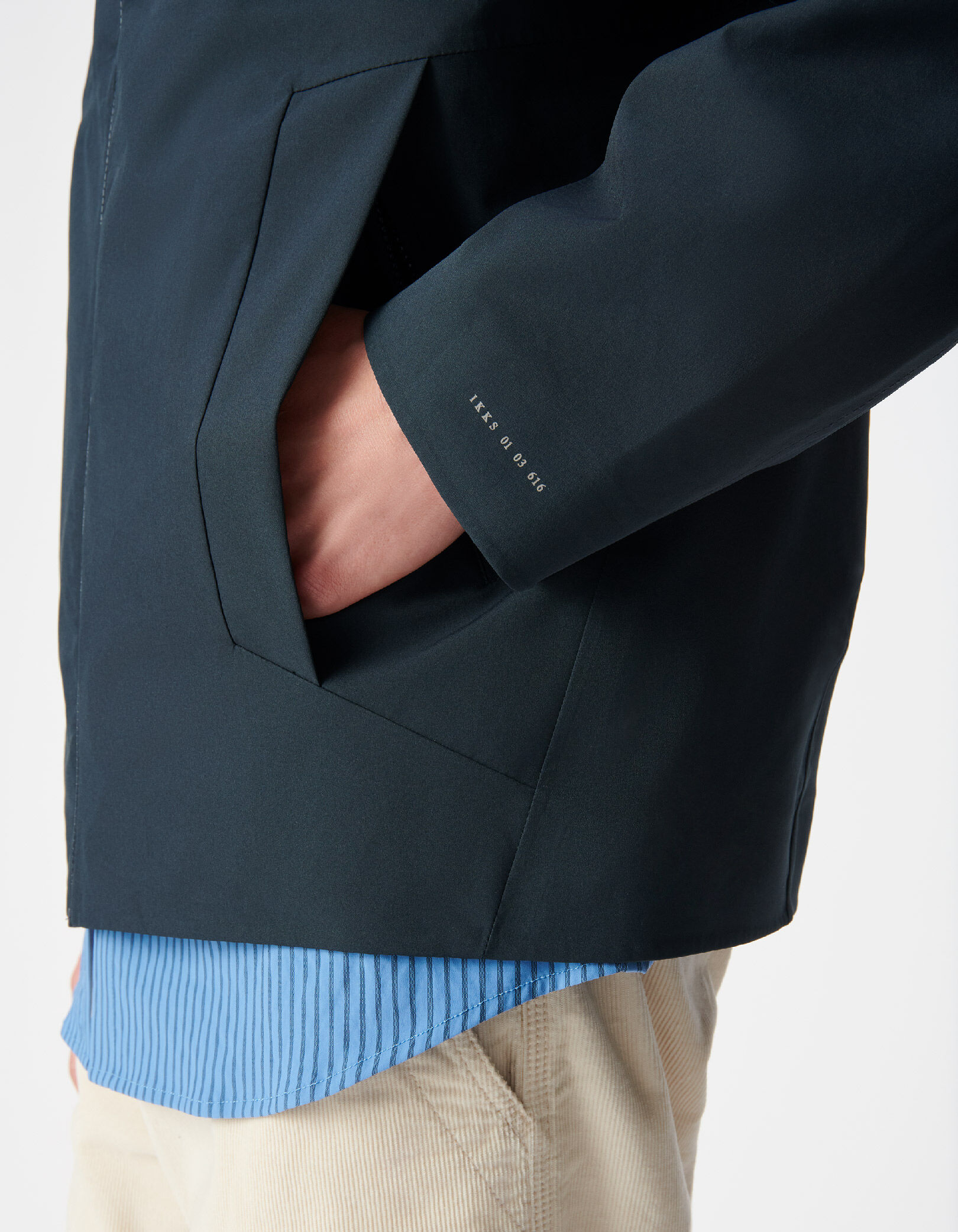 Blouson marine capuche amovible WATERPROOF  Homme
