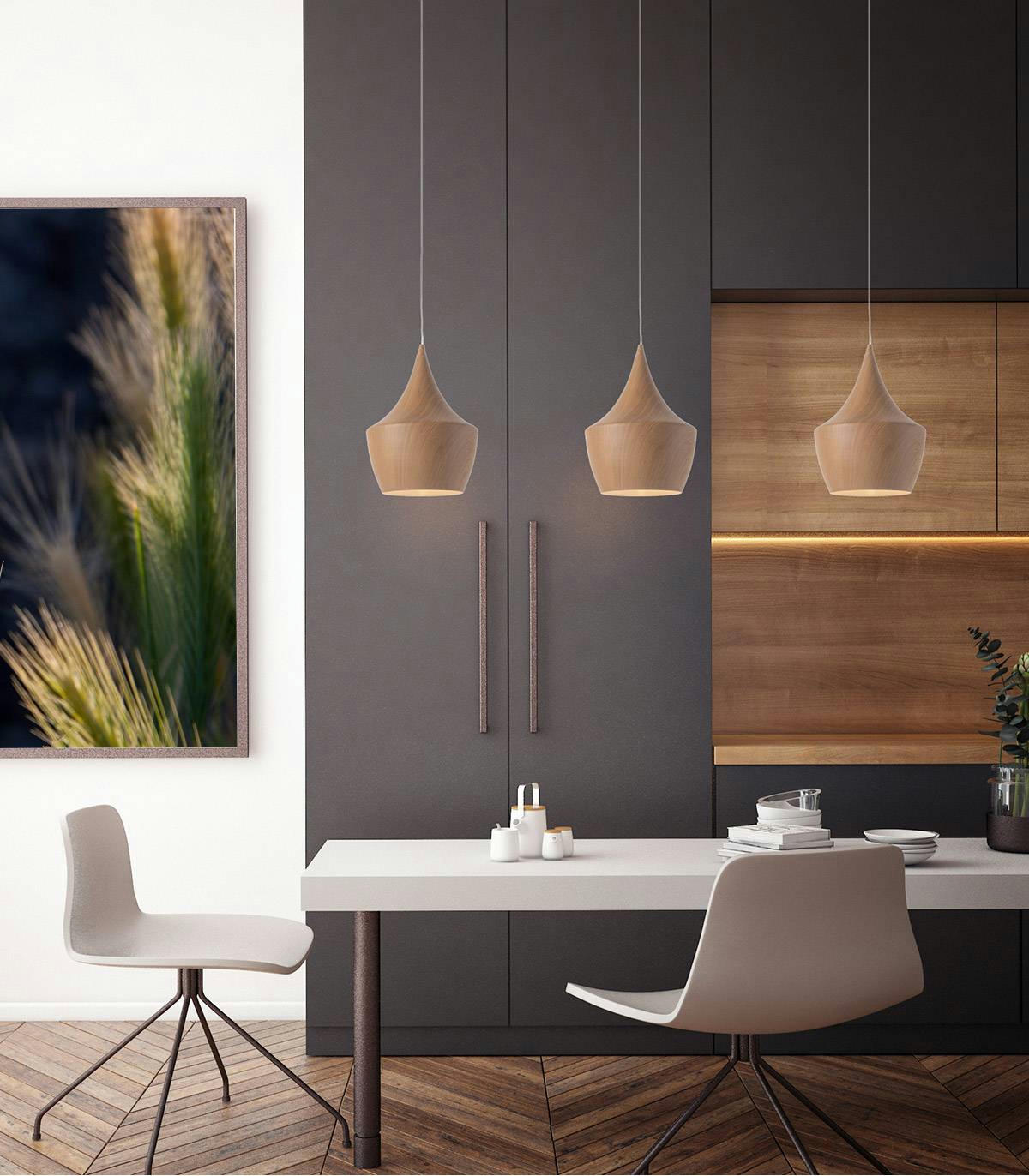 HORTEN - Suspension en métal naturel d. 24 cm