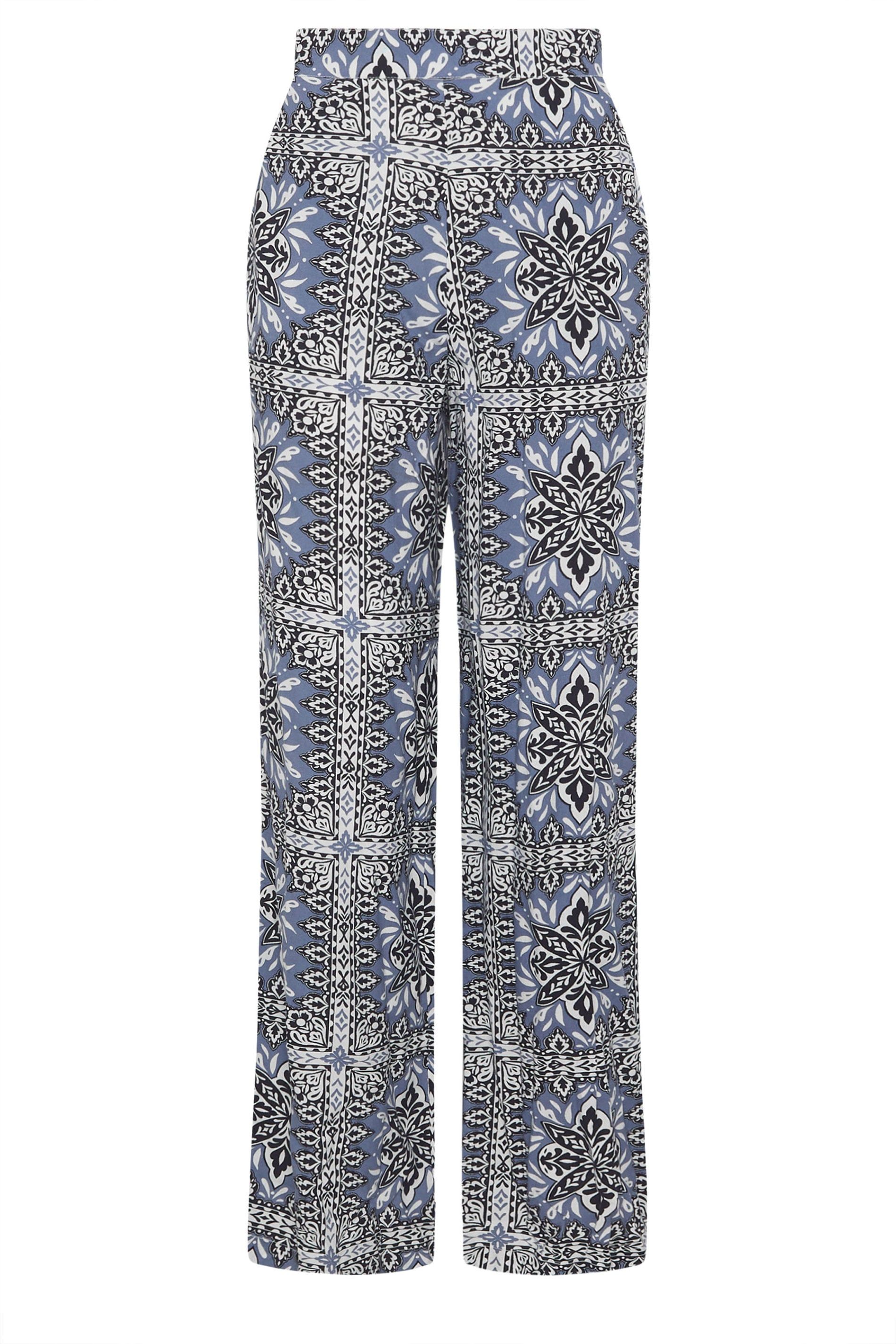Long Tall Sally Tall Tile Print Wide Leg Trousers