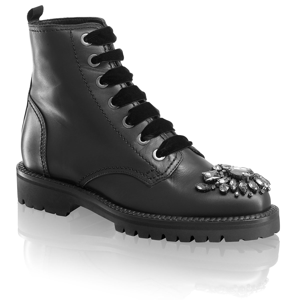 Russell & Bromley RISE+SHINE Jewel Toe Military Boot