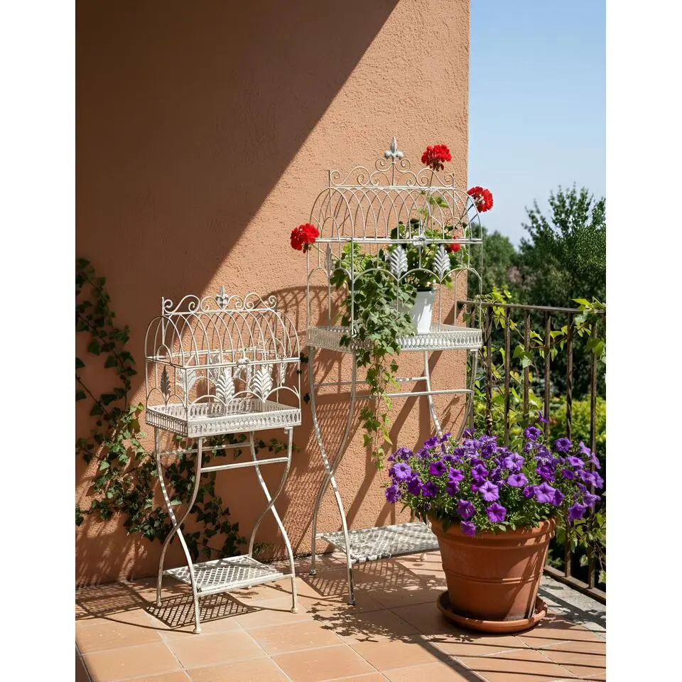 SICILY - Set van 2 rekken - Grijs - IJzer