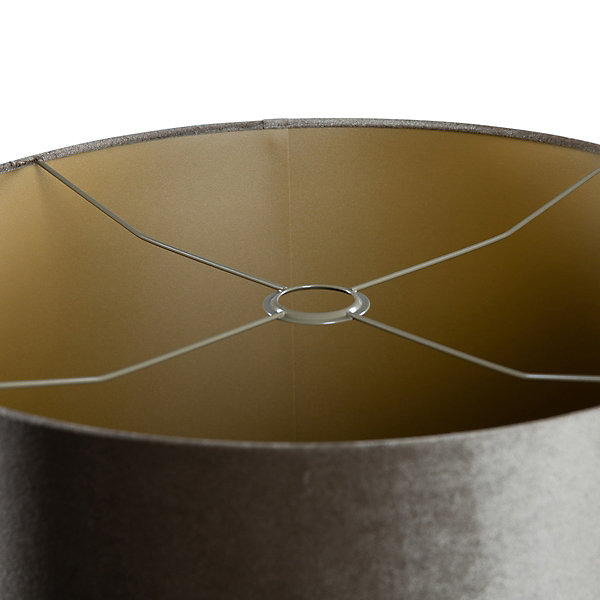 Abat-jour en velours bronze avec intérieur doré 50/50/25