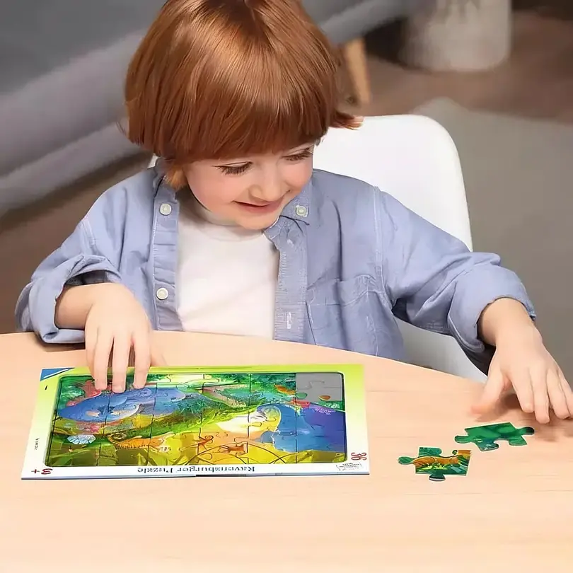 Puzzle 36-teilig Sonnenuntergang im Dschungel