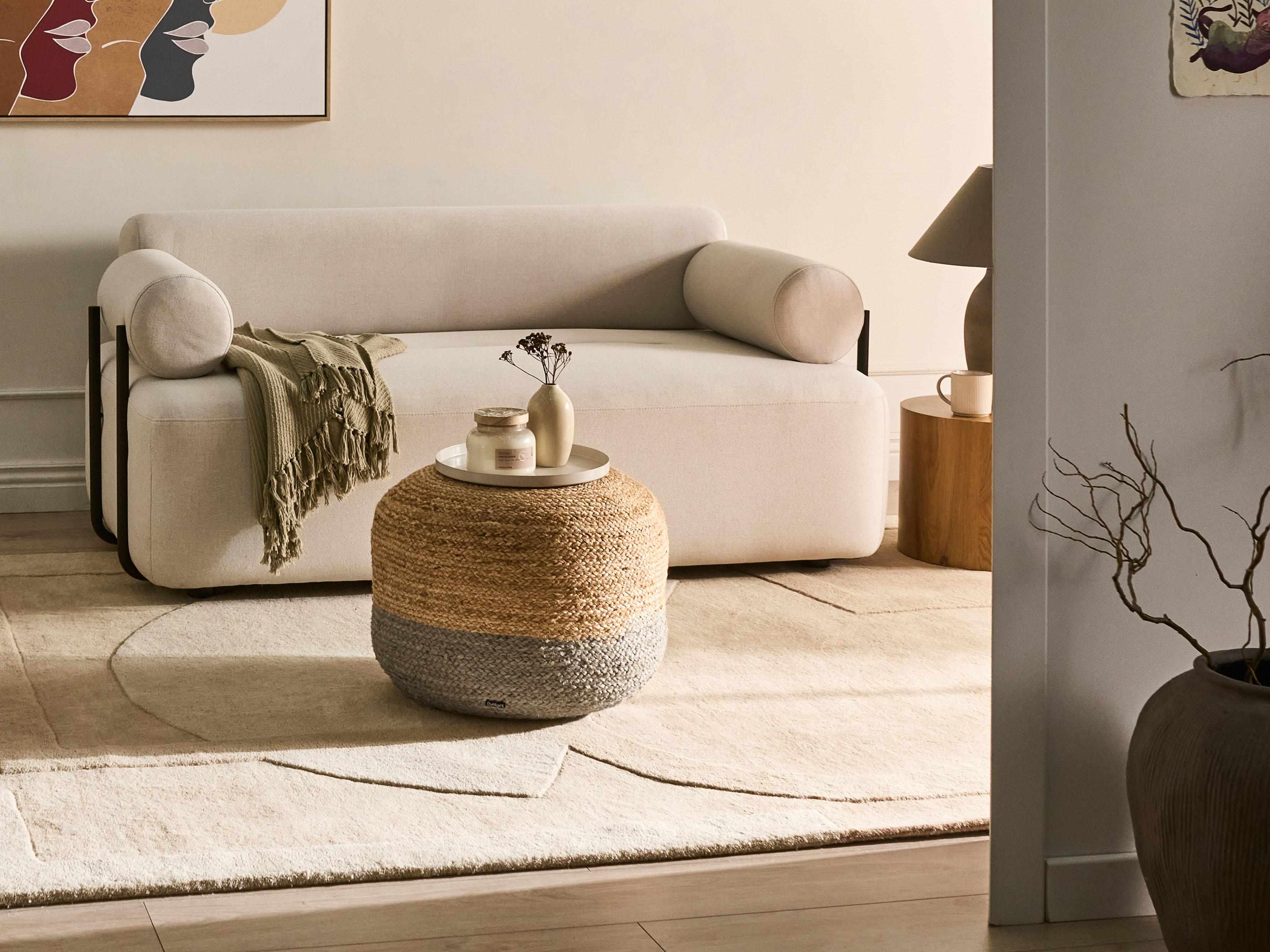 Pouffe DUKI Jute Taupe