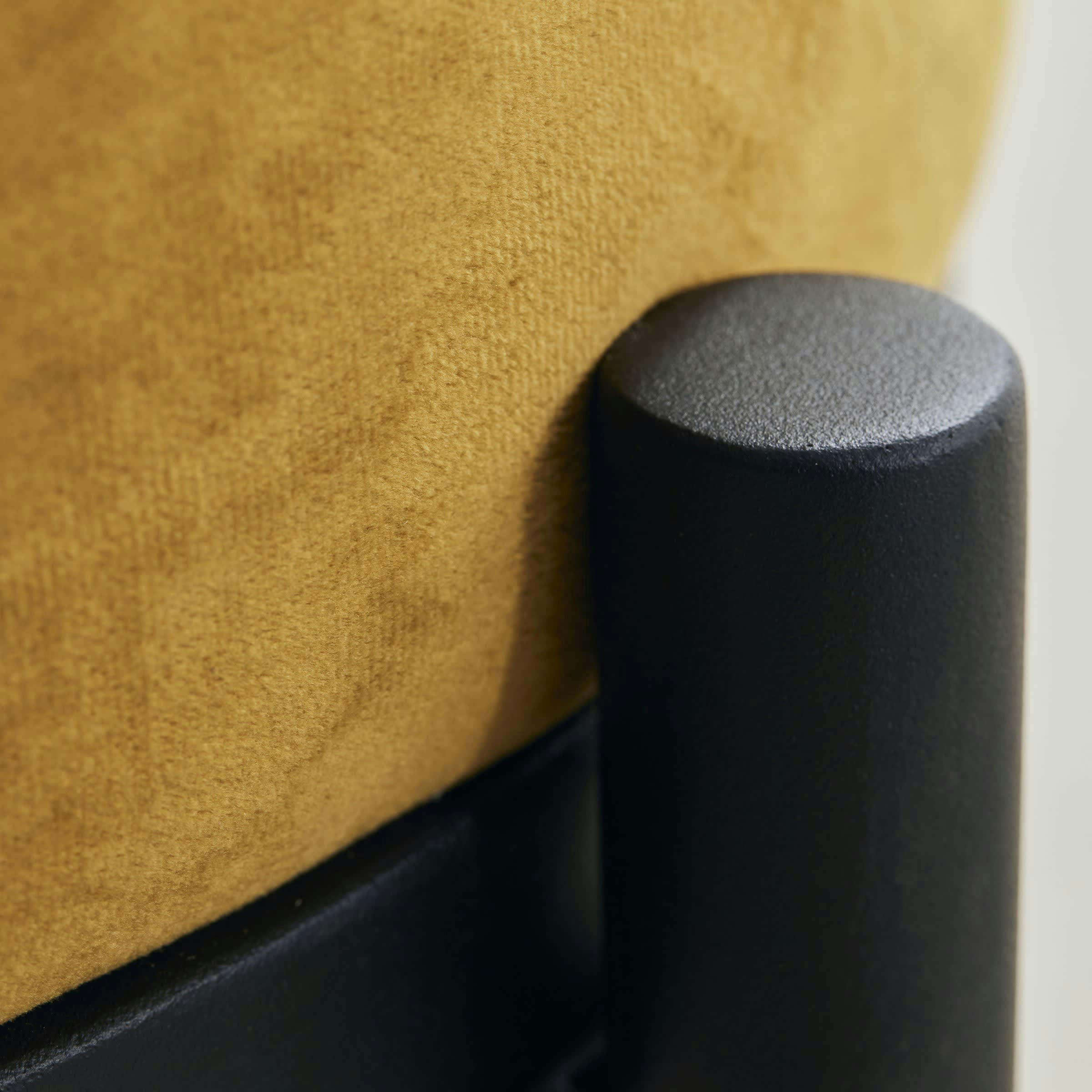 LAO - Tabouret en velours orange