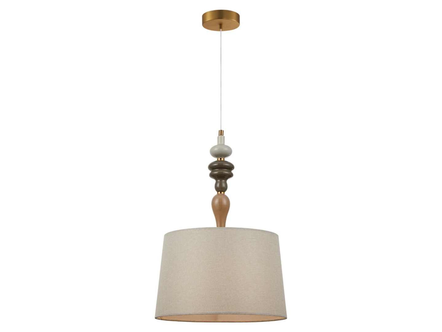 Lampa wisząca Moren 154 cm metalowa beżowa