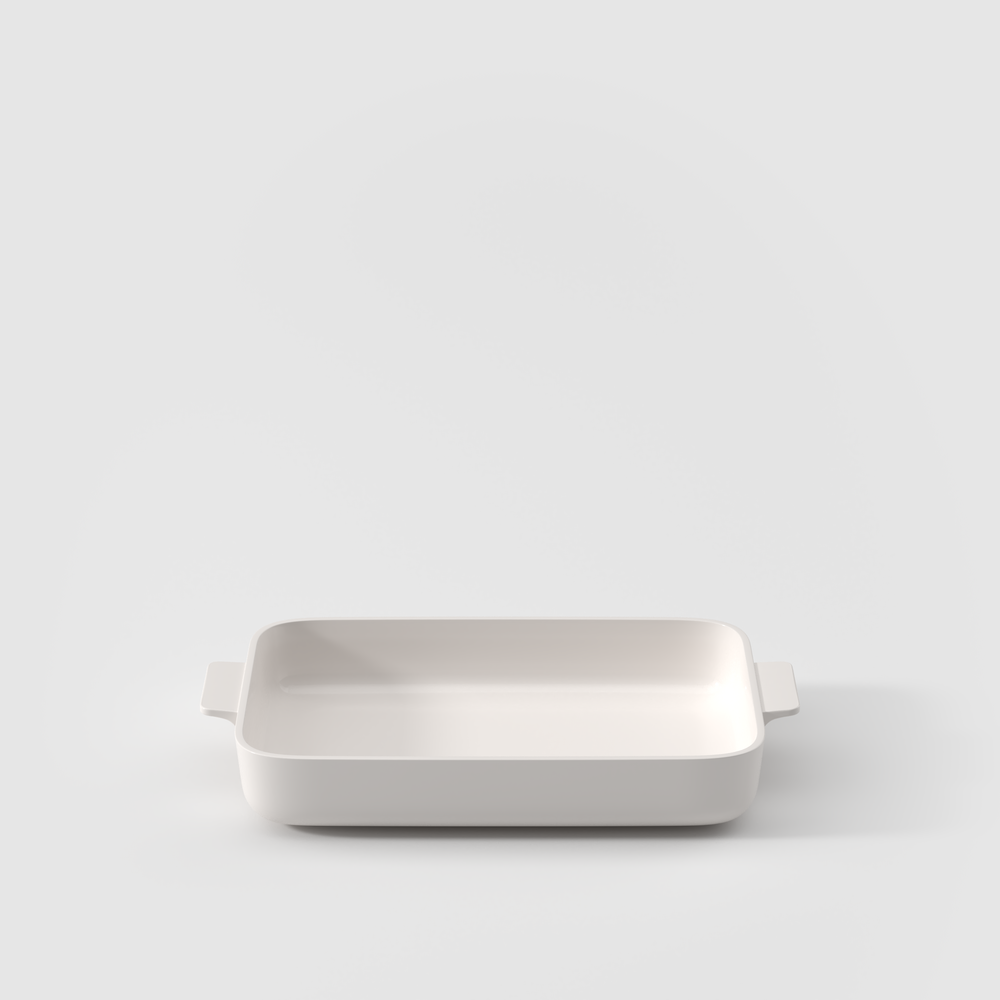Clever Cooking Rectangular baking dish - White, 15.5'' x 9.5'', Premium Porcelain