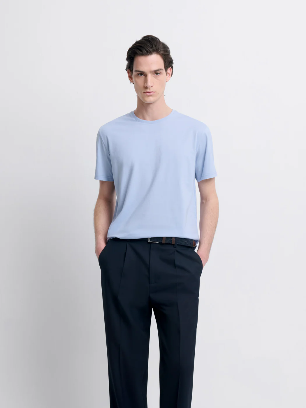 T-shirt col rond en coton Supima®