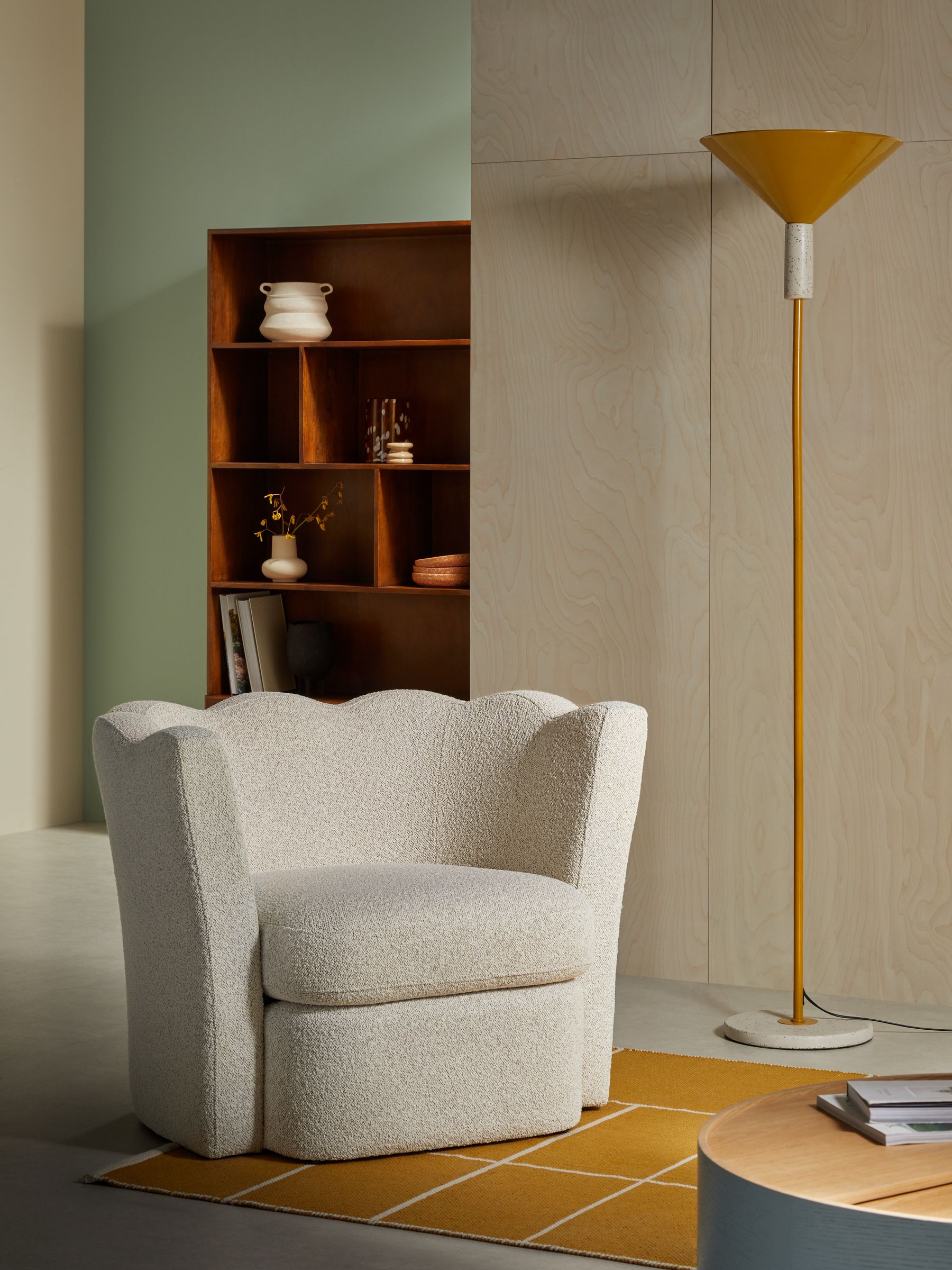 Maya Accent Chair in Off White Pax Boucle