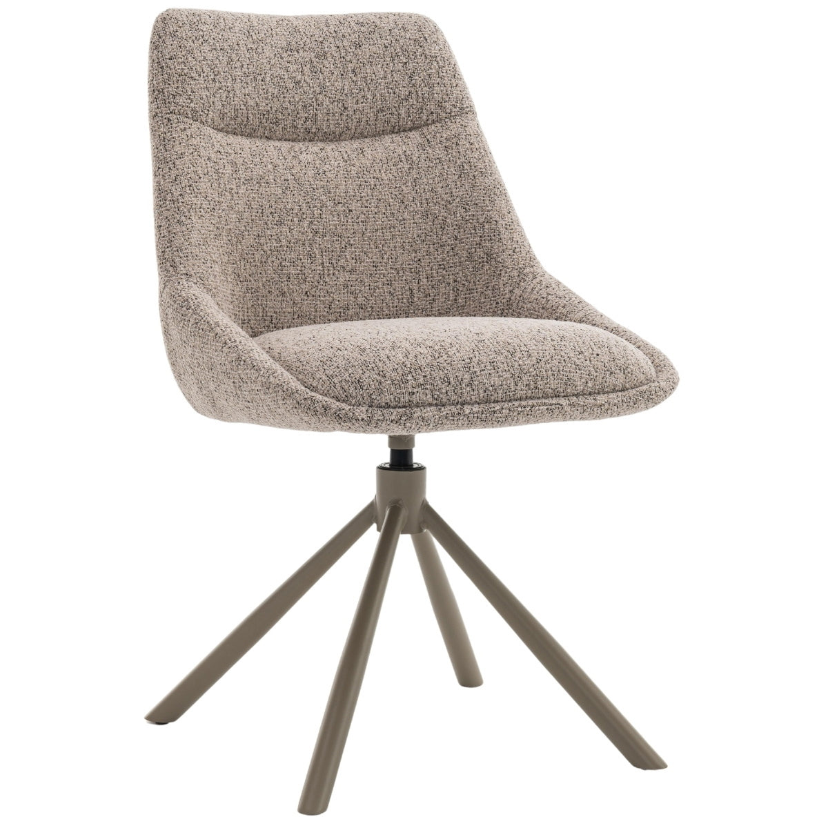 DÉJA Living Eetkamerstoel Malou - Taupe/Taupe - Draaibaar - Set van 2