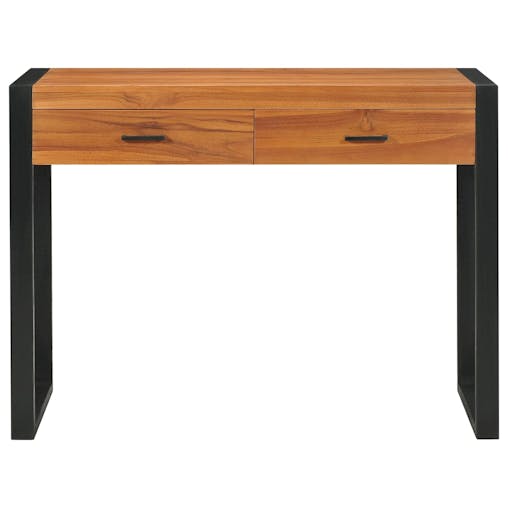 NNEVL Desk with 2 Drawers 100x40x75 cm Recycled Teak Wood