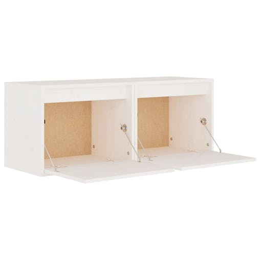 NNEVL Wall Cabinets 2 pcs White 45x30x35 cm Solid Wood Pine