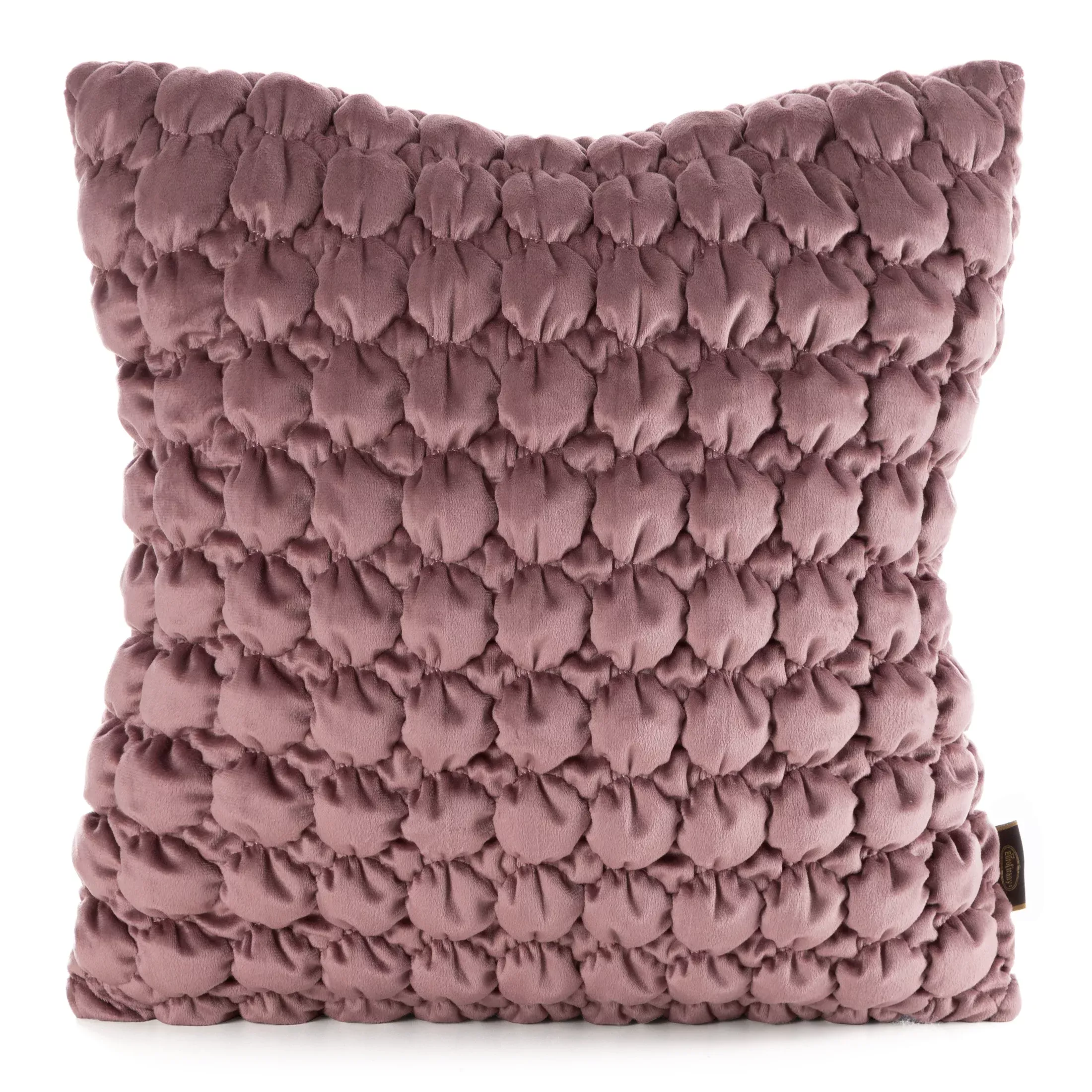 Poszewka na poduszkę 45x45 cm welwetowa kolor pudrowy zdobiona wzorem 3D VELVET 193 Eurofirany Premium