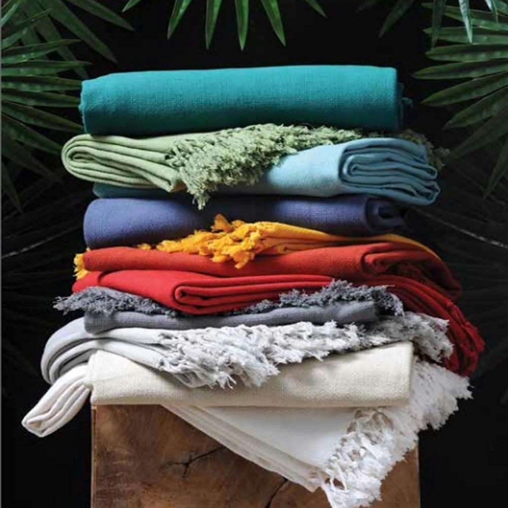 PORTOFINO - Jeté déco perle 125x150cm