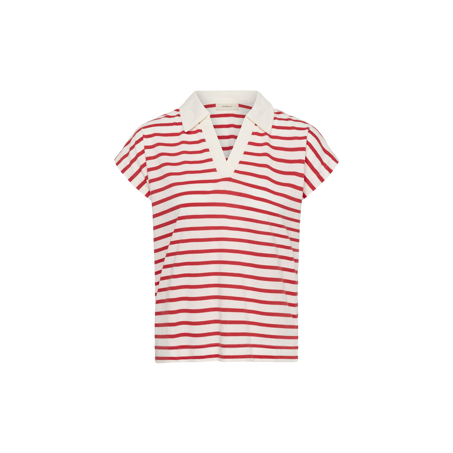 PfiaIW Polo Tshirt, red slim stripe