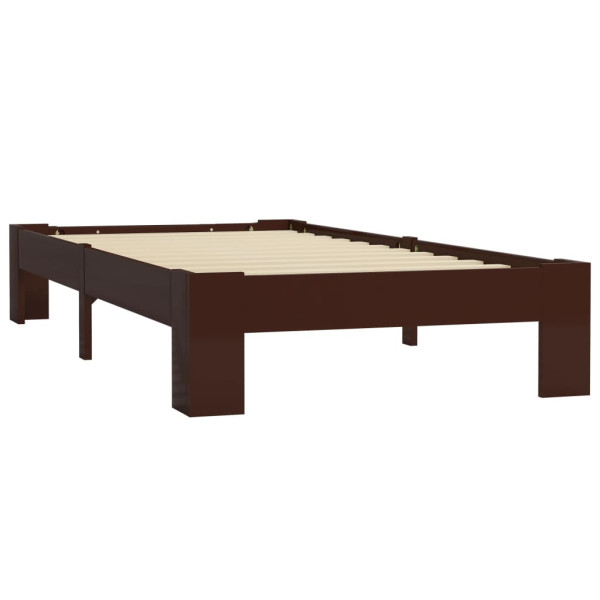 Łóżko Drewniane Rama Łóżka Sofa Brązowe Do Sypialni Pokoju 100 x 200 cm