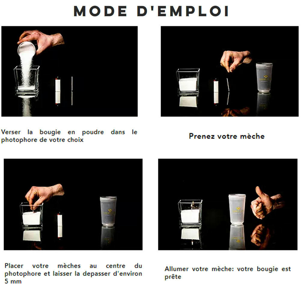 - Bougie en poudre 250 grs la bougie autrement bleu étoilé