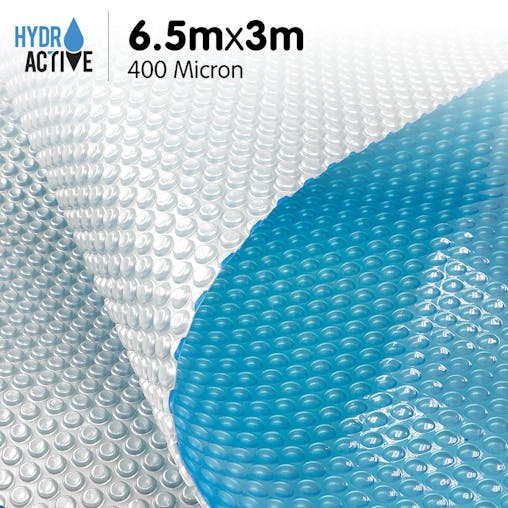 NNEDPE 400 Micron Solar Swimming Pool Cover Silver/Blue - 6.5m x 3m