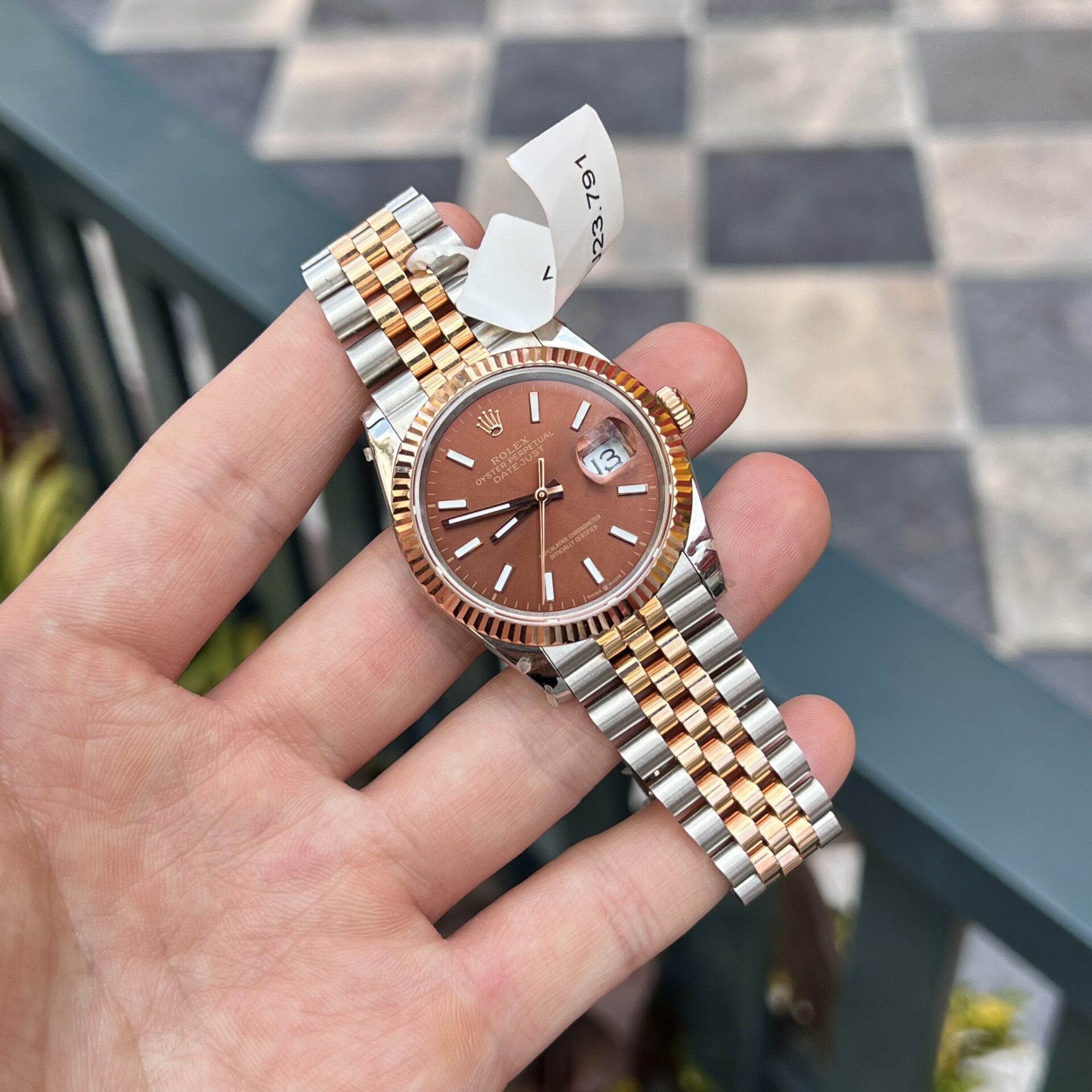 Rolex Datejust SS/RG Plated Chocolate Dial 36mm Jub Super Clone