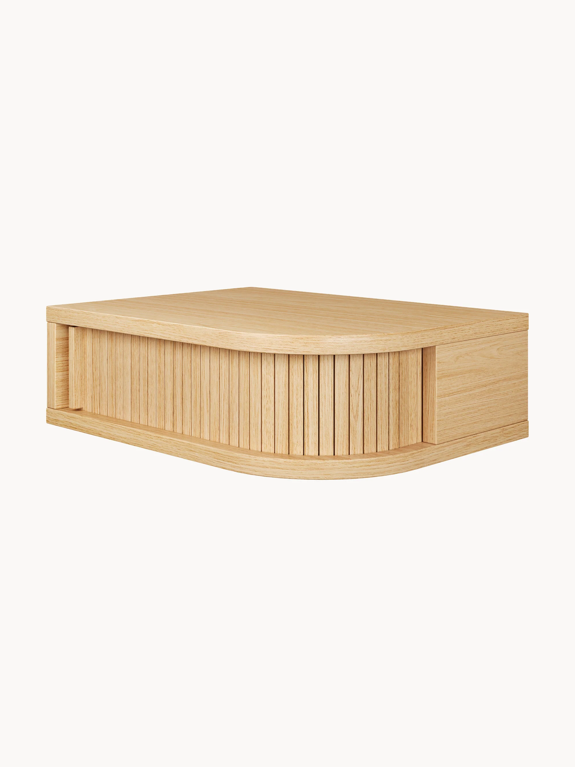 Holz-Wandnachttisch Farsta Tambour mit Schublade