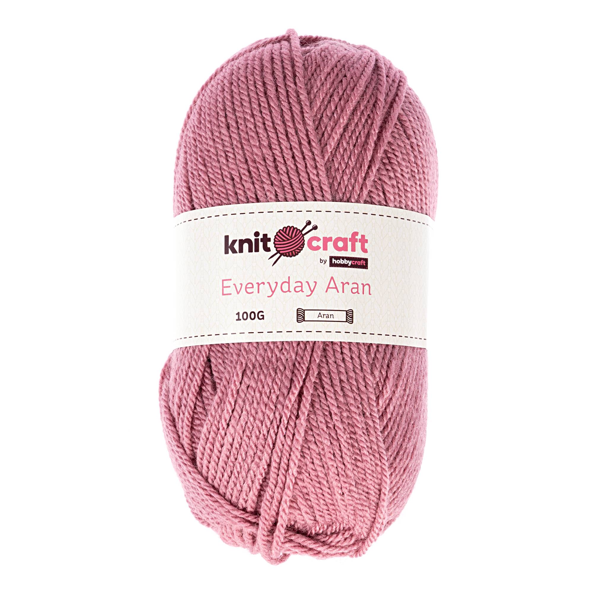 Knitcraft Pink Everyday Aran Yarn 100g