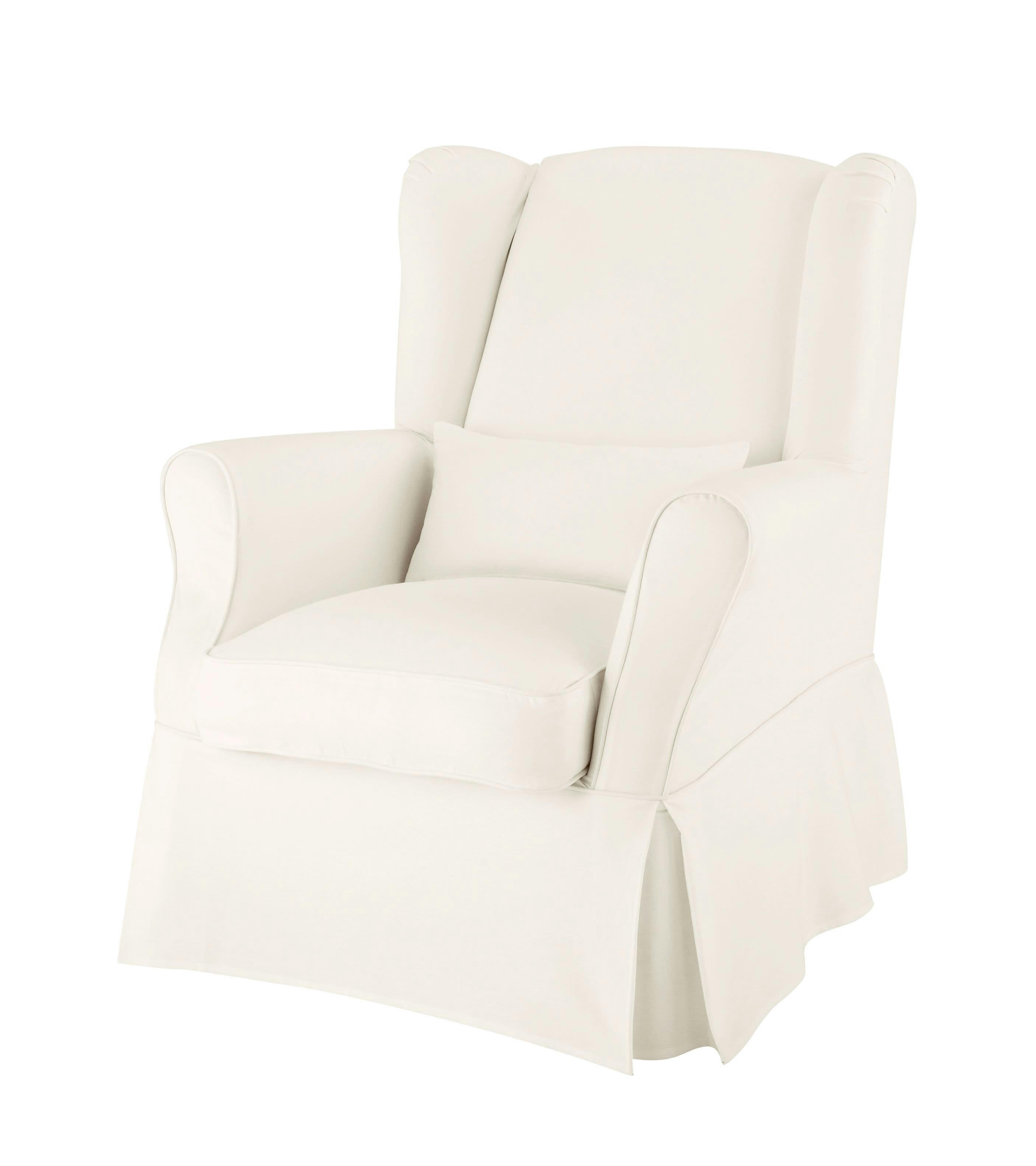 Cottage - Housse de fauteuil en coton ivoire