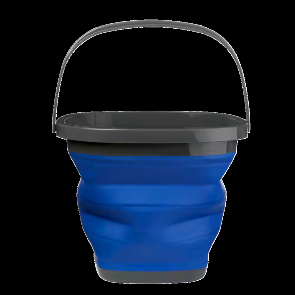SIMONIZ Square Portable Multi-Purpose Foldable/Folding Water Collapsible Bucket, Blue, 10-L