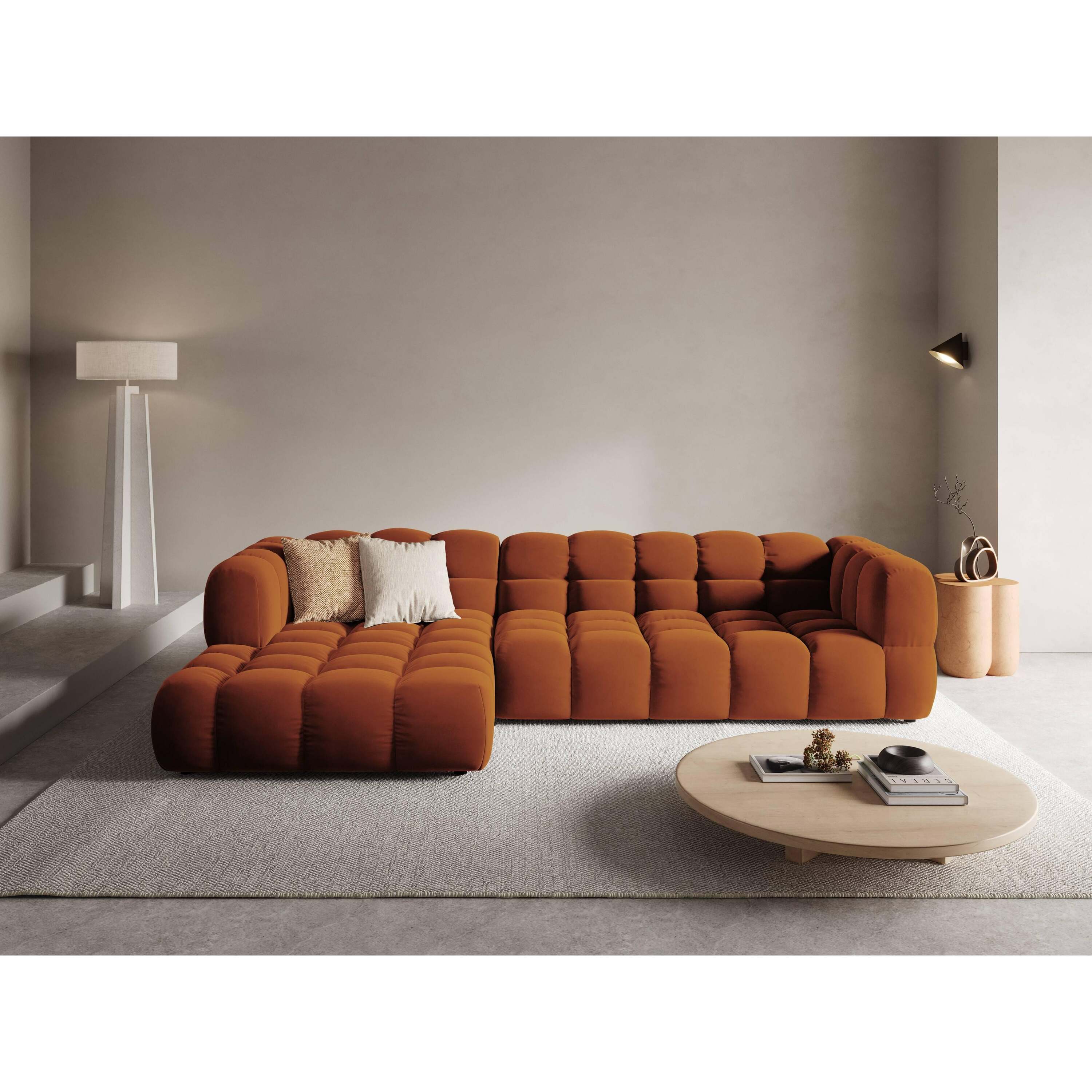 Cosmopolitan Design Sky 4-zits Hoekbank Links - Terra