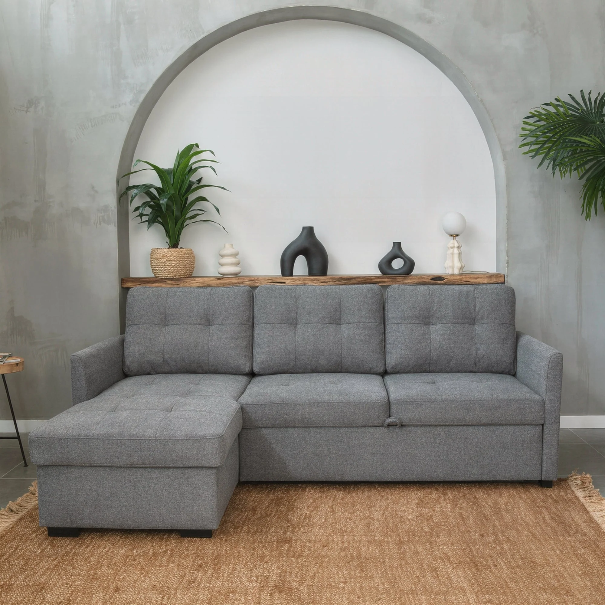 Sofá-cama 3 Lugares com chaise longue GOSLING