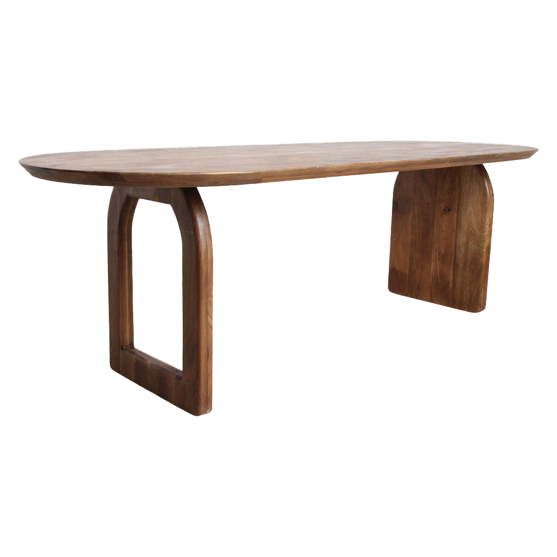 Raw Materials Bullnose eettafel mix onderstel bruin 240 cm