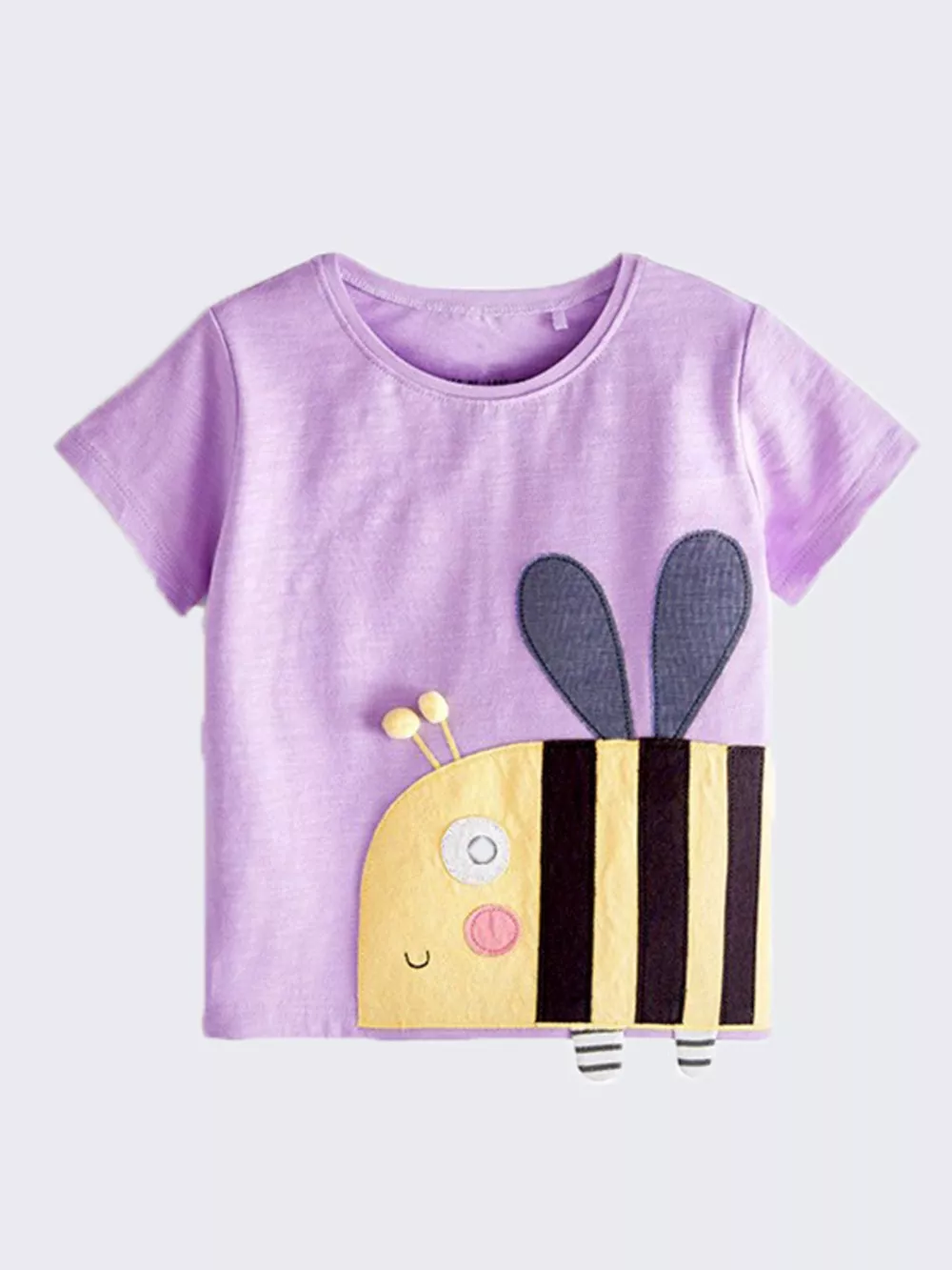 Children's Bee Applique Short Sleeve T-Shirt