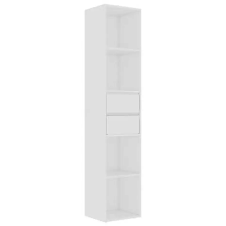 vidaXL - Boekenkast - Wit - Bewerkt hout