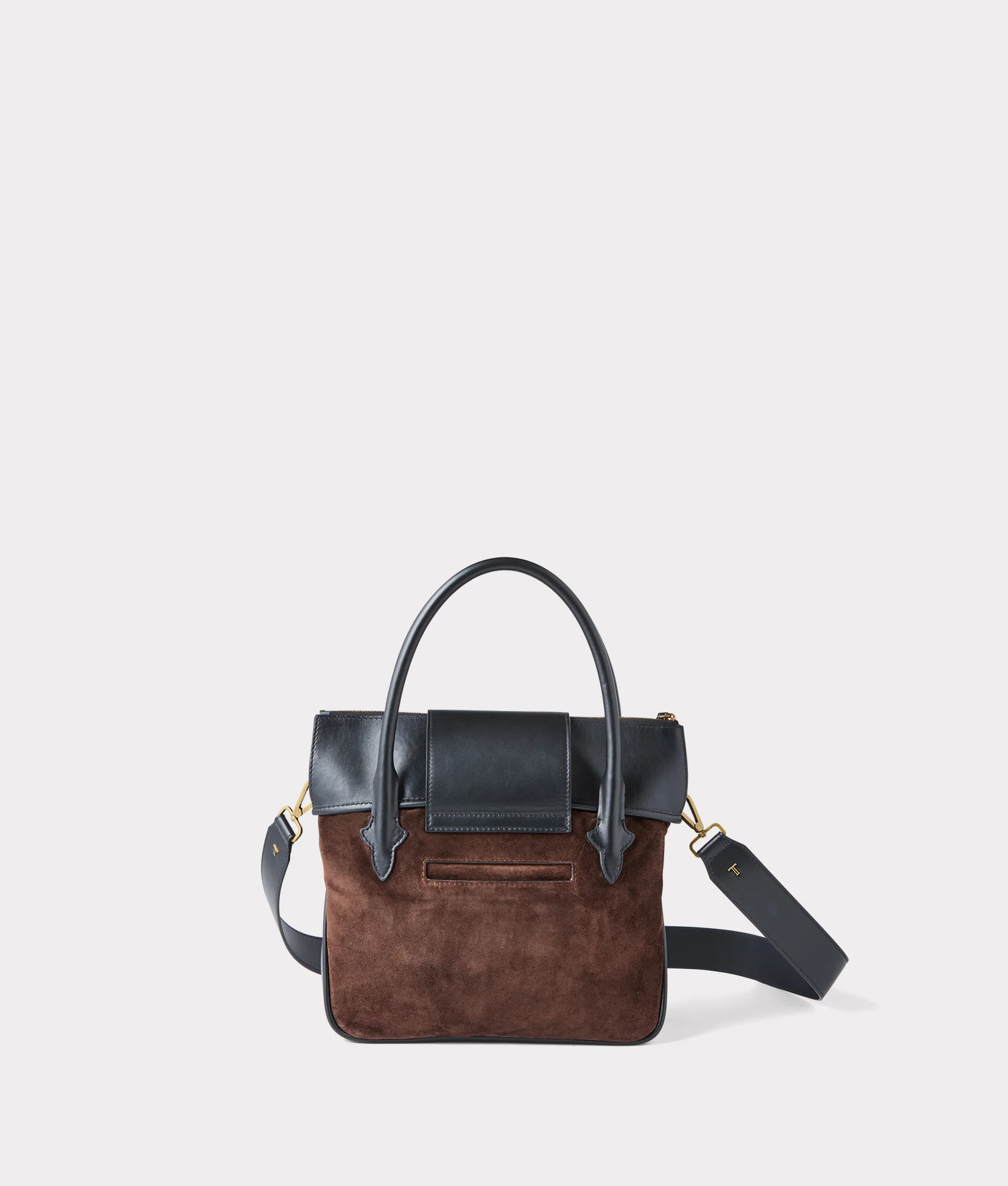 Mini Roma Suede Tote - Brown
