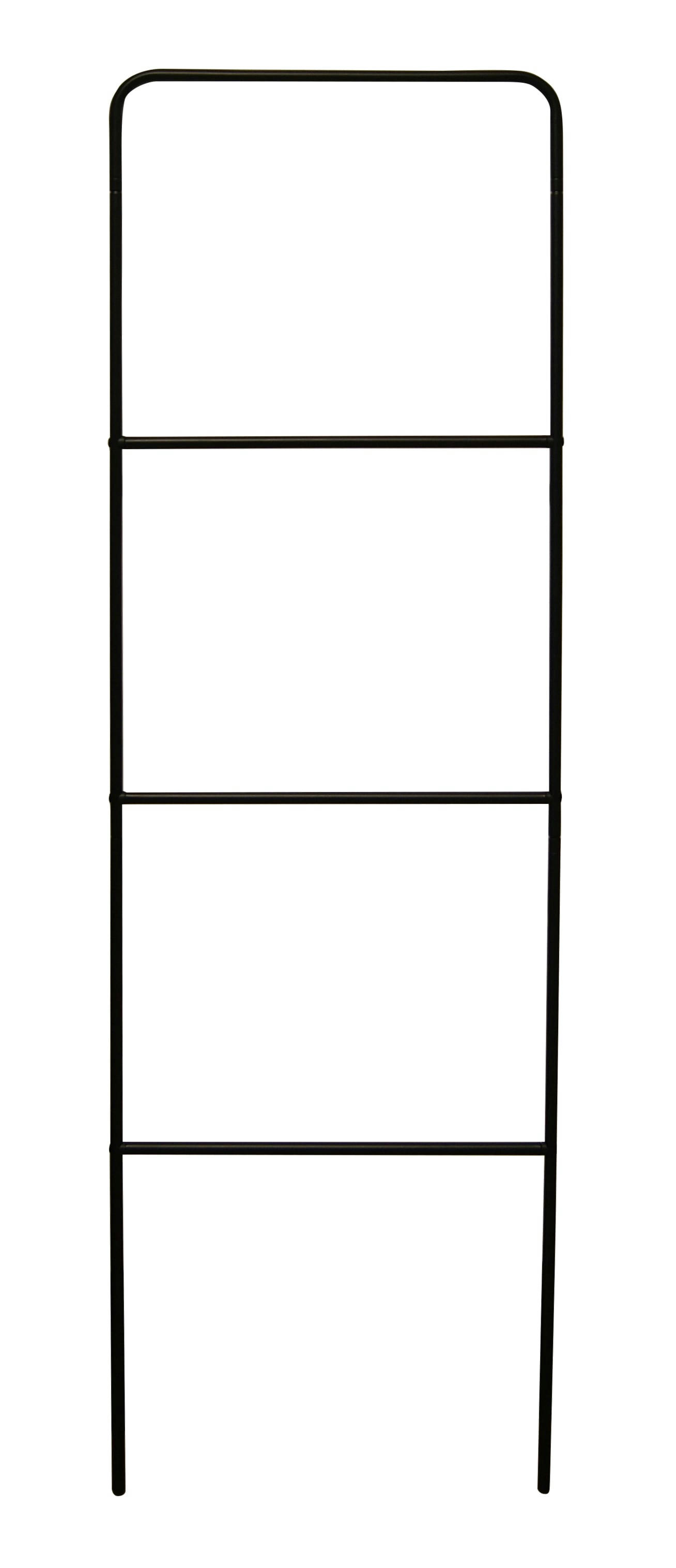 - Porte-serviettes échelle en métal avec 4 niveaux noir 150x45cm