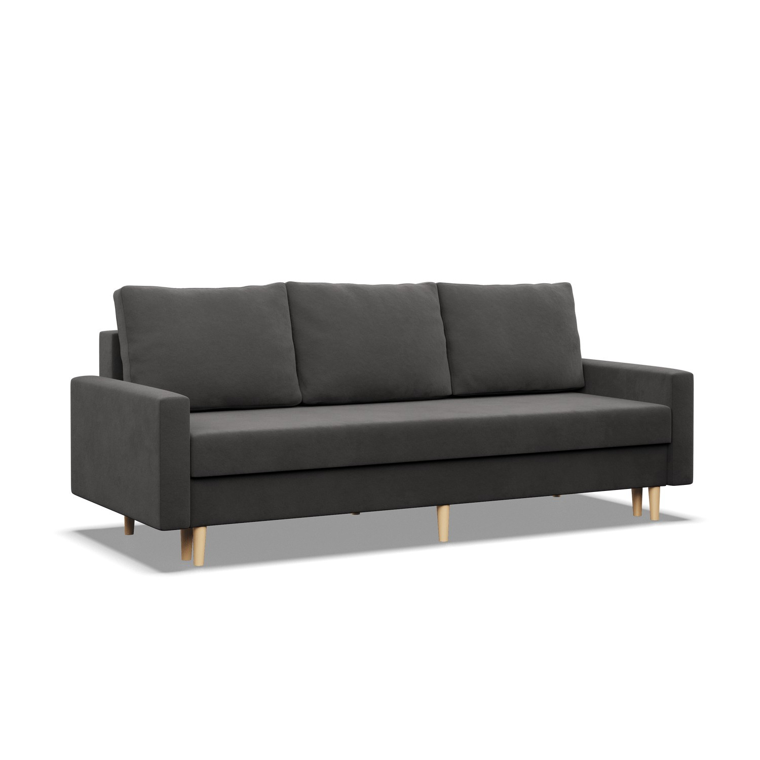 Kanapa, sofa rozkładana z funkcją spania szara
