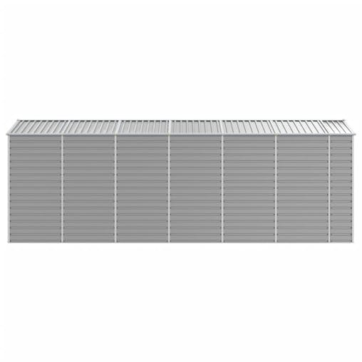 NNEVL Garden Shed Light Grey 191x555x198 cm Galvanised Steel