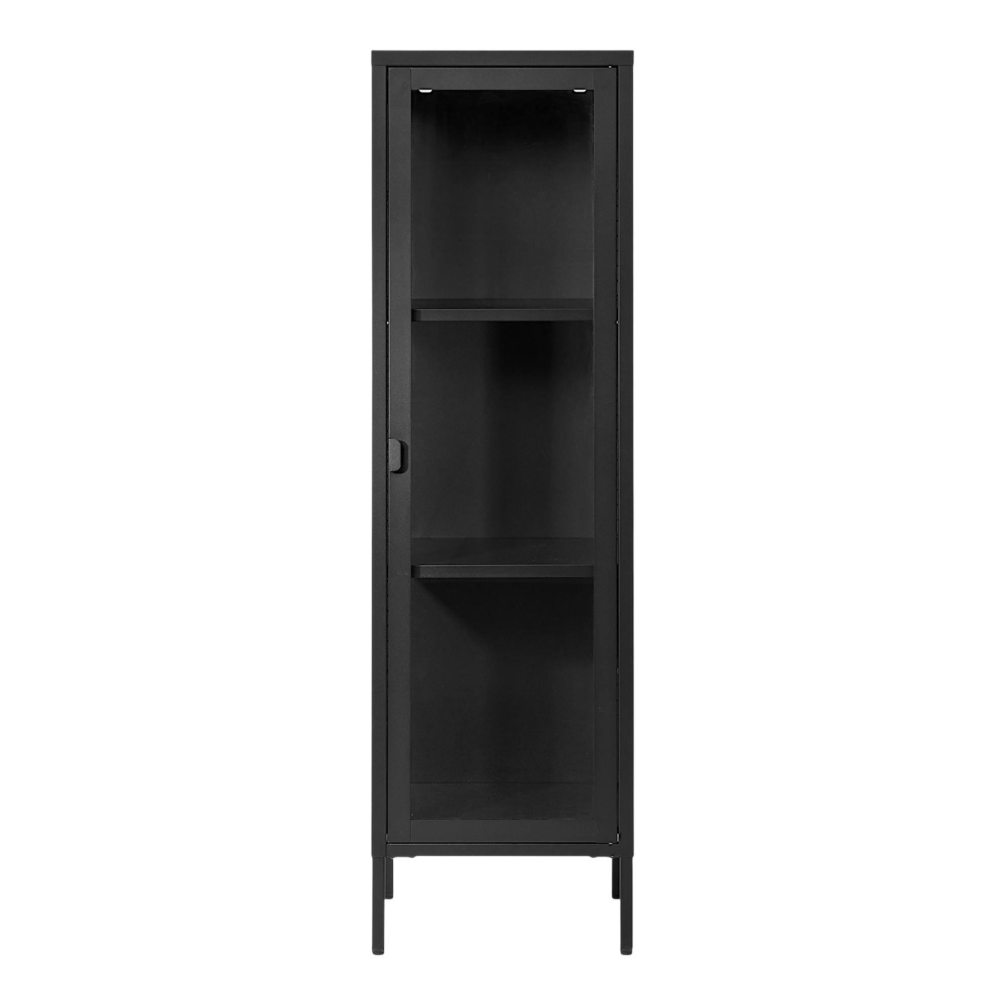 Colonne vitrée en métal noir 140 cm ODENSE